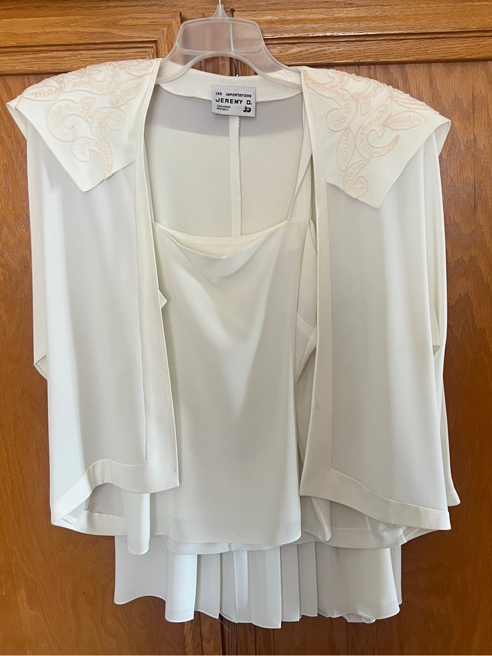 Vintage Jeremy D Off White 3 Piece Ensemble Sz 40